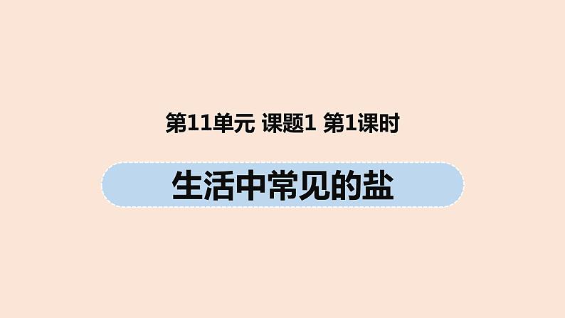 初中化学人教版九年级（下册）第11单元 课题1 生活中常见的盐（第一课时）课件01