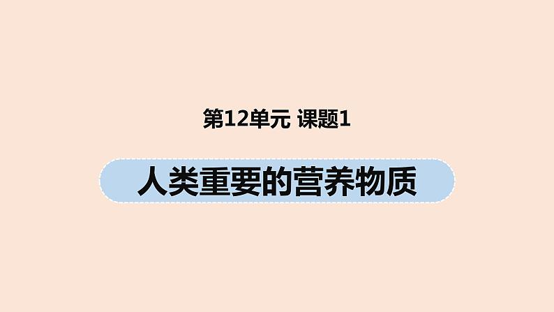 初中化学人教版九年级（下册）第12单元 课题1 人类重要的营养物质课件01