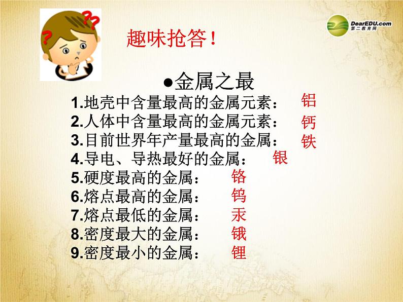 科粤化学九下《6.1 金属材料的物理特性》 课件06
