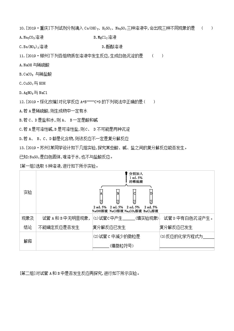 2020届中考化学一轮复习考点基础练习卷：盐化肥03