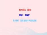 九年级化学下册第九单元溶液课题2溶解度第1课时饱和溶液和不饱和溶液作业课件新版新人教版