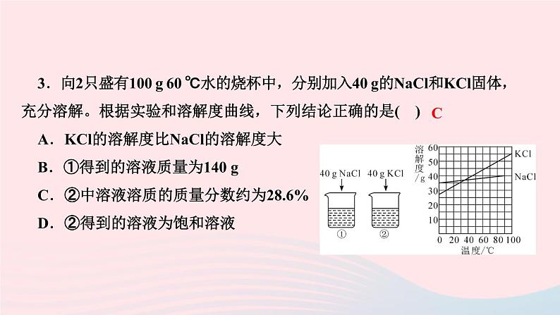 九年级化学下册第九单元溶液专题训练三溶解度曲线的应用作业课件新版新人教版05