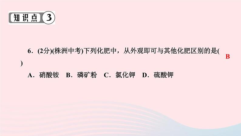 九年级化学下册第十一单元盐化肥课题2化学肥料作业课件新版新人教版第6页