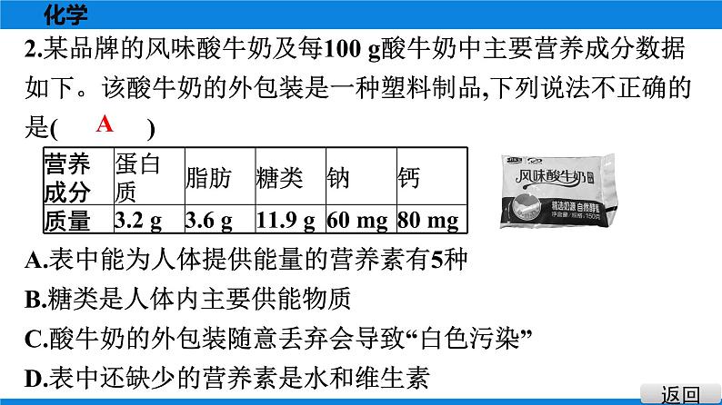 备战2021学年广东中考化专题突破 选择题题组特训 二第3页