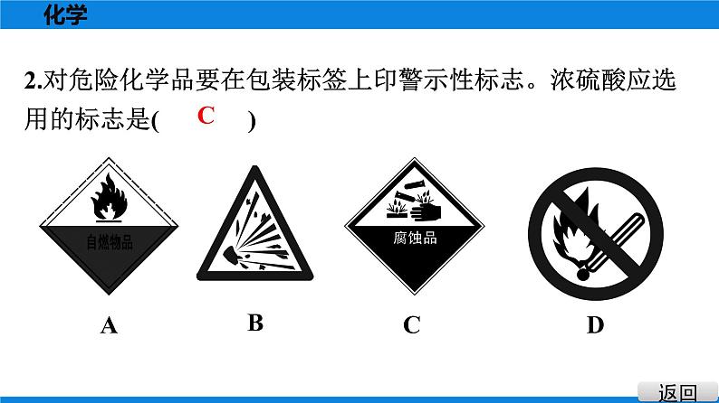 备战2021学年广东中考化专题突破 选择题题组特训 五03