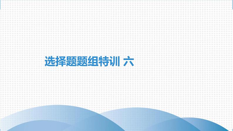 备战2021学年广东中考化专题突破 选择题题组特训 六01