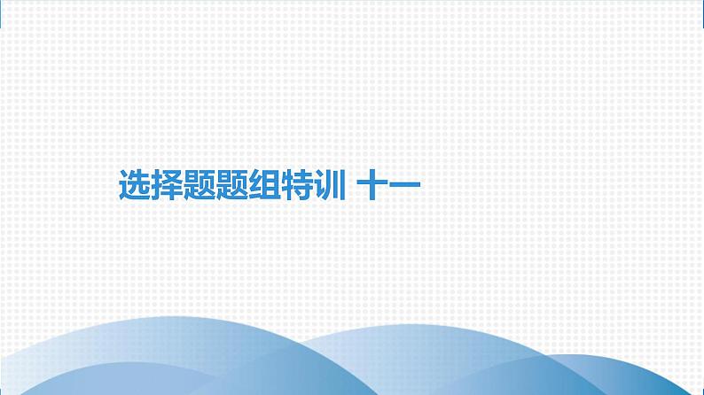 备战2021学年广东中考化专题突破 选择题题组特训 十一01