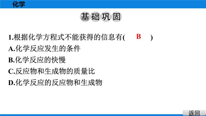 备战2021学年广东中考化学课时作业 考点十六　质量守恒定律及其应用　化学方程式 试卷练习课件02