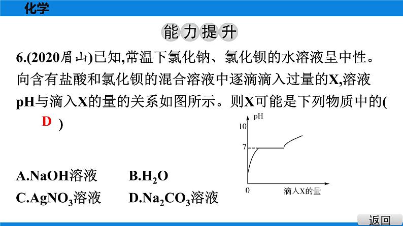 备战2021学年广东中考化学课时作业 考点十一　盐　化肥 练习课件05