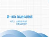 备战2021学年广东中考化学课时作业 考点八　金属的化学性质　金属活动性顺序 练习课件