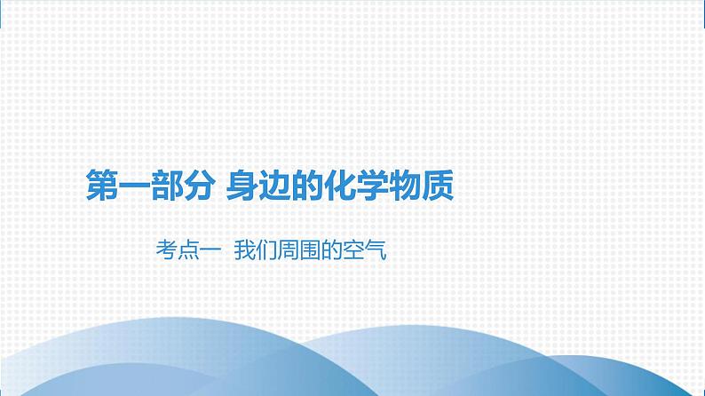 备战2021学年广东中考化学课时作业 考点一　我们周围的空气 练习课件01