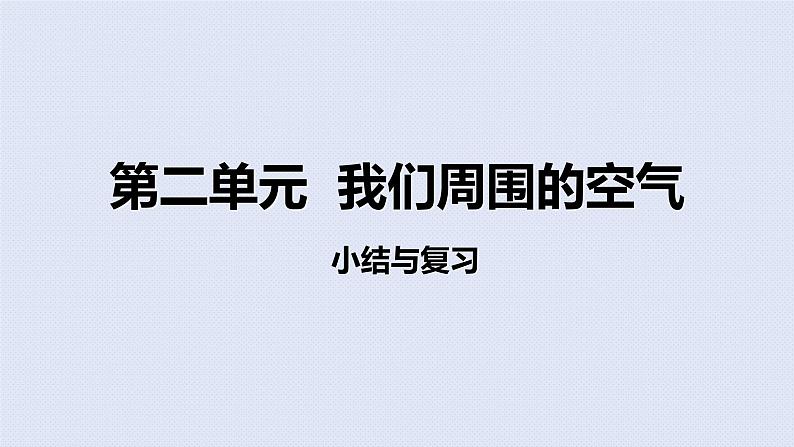 人教版九年级上册期末复习  第二单元 我们周围的空气复习课件第1页