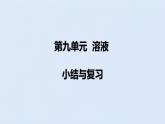 人教版九年级下册期末复习  第九单元 溶液 复习课件