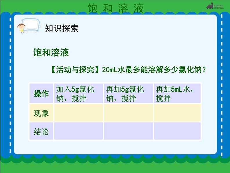 第九单元 9.2溶解度   人教版 九年级下册 化学 课件04