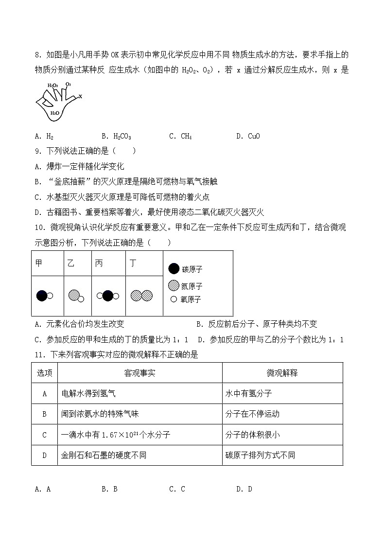人教版  九年级 化学  2020-2021学年九年级上学期期末化学试题（2）02