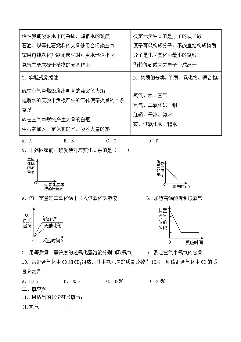 人教版  九年级化学  2020-2021学年九年级上学期期末化学试题（1）03