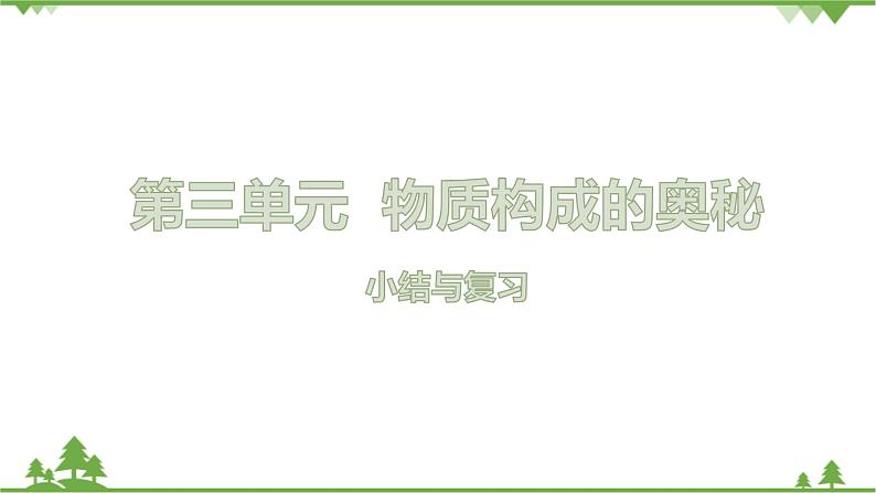 【精品课件】人教版九年级化学上册第三单元复习课件 物质构成的奥秘01