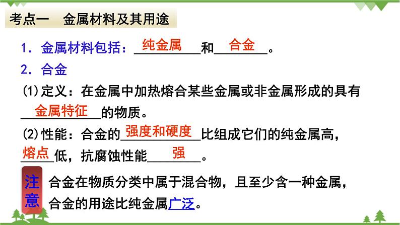 【精品课件】人教版九年级化学下册第八单元复习课件 金属和金属材料03