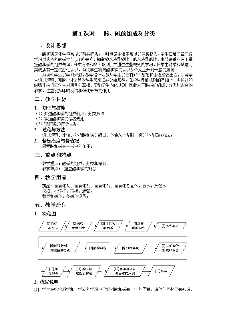 九年级第二学期5.1 生活中的酸和碱 教案-2020-2021学年同步精品课堂（沪教版）上海02
