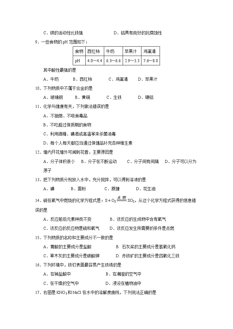 2017年广西省玉林市崇左市中考化学试卷第2页