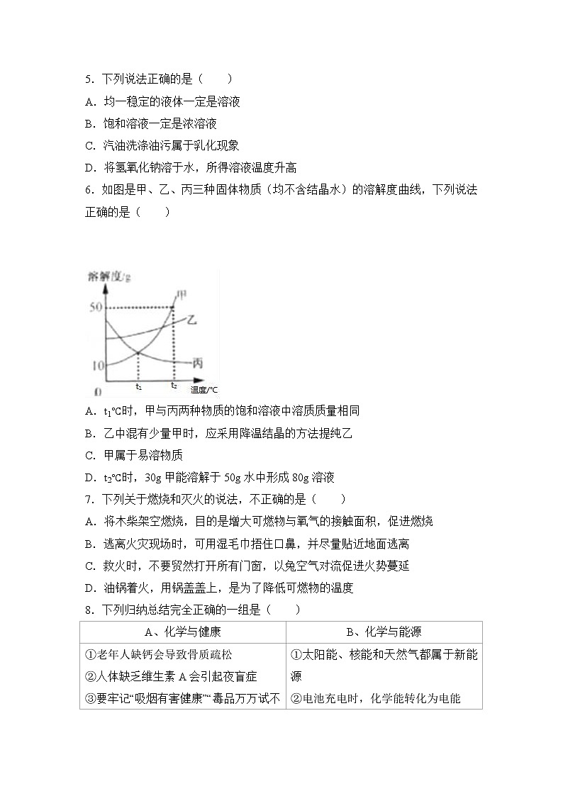 2017年江苏省宿迁市中考化学试卷（解析版）02