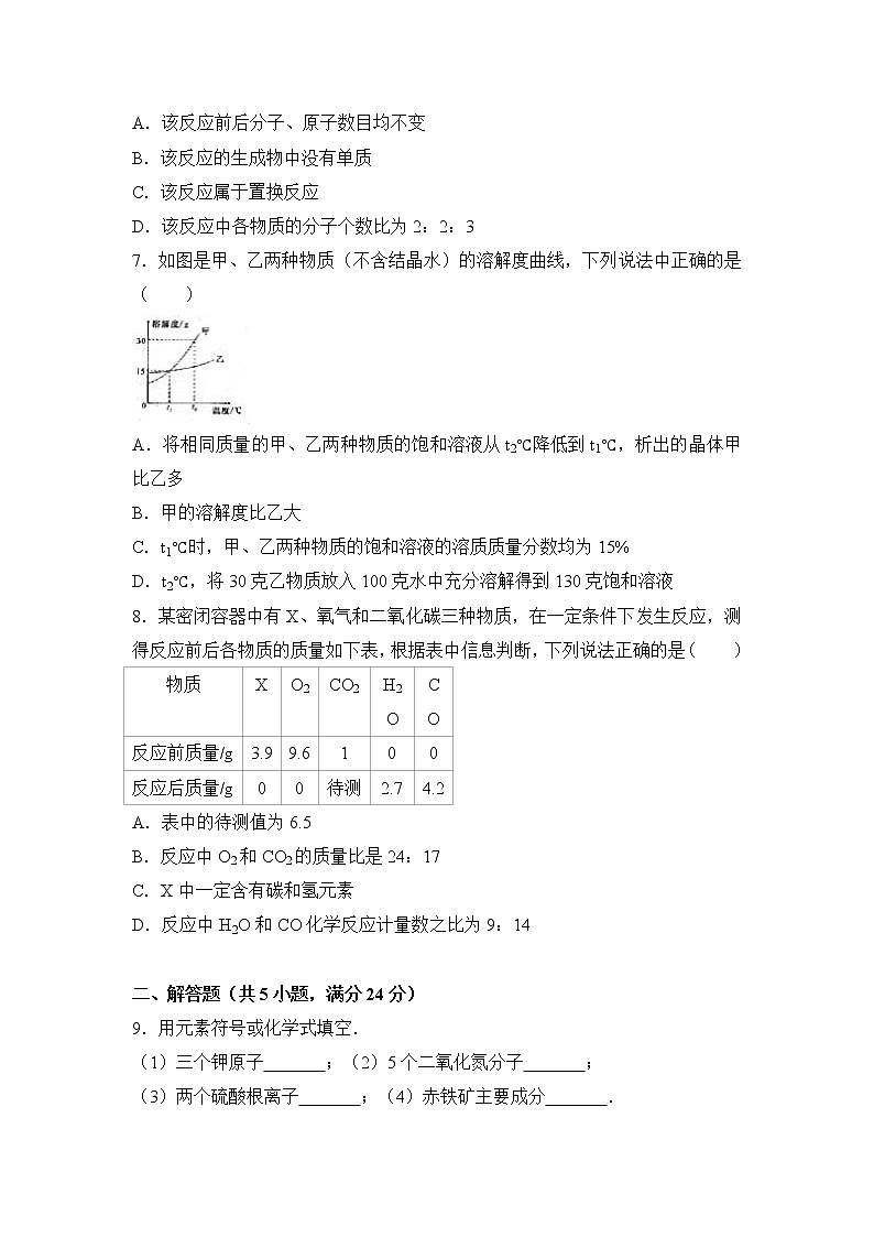 2017年贵州省黔南州校级中考化学二模试卷（解析版）02
