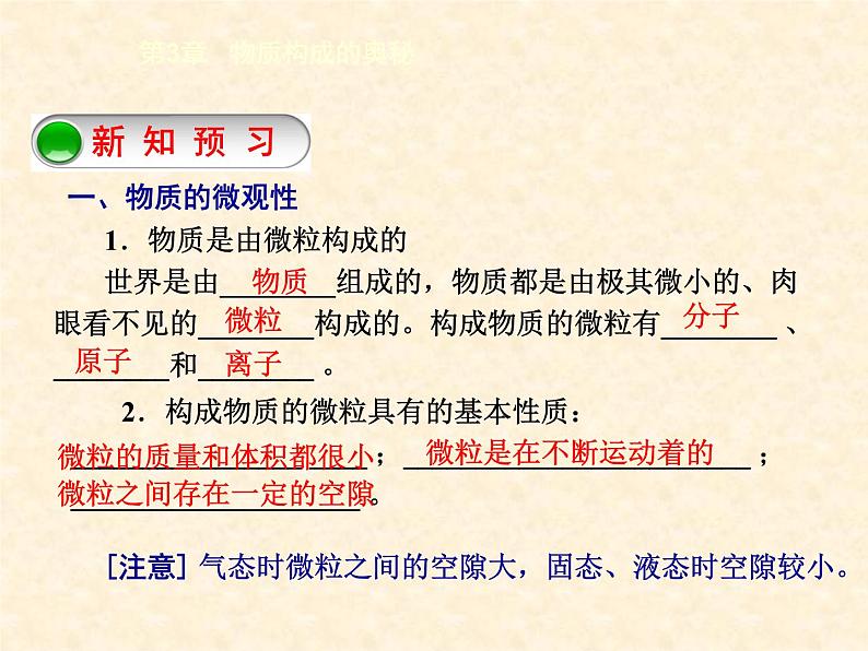 3.1.1 构成物质的基本微粒（1） 课件-2020-2021学年九年级化学上册同步备课系列（沪教版）03