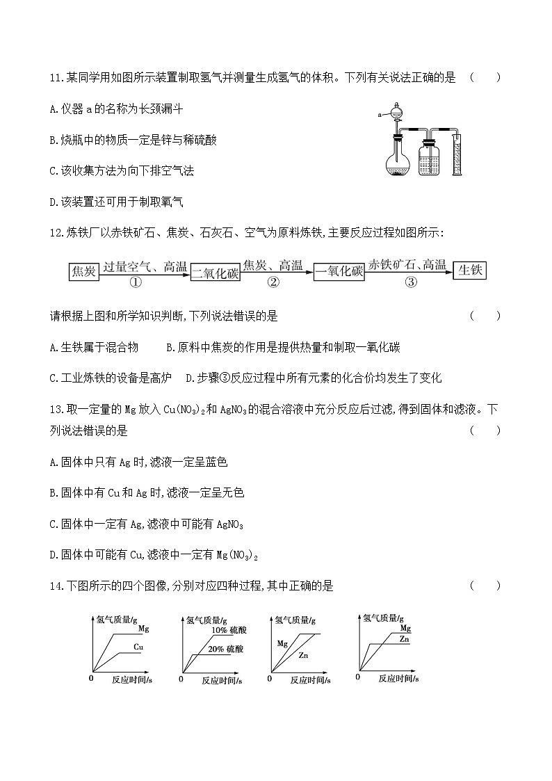 粤教版 初中化学 九年级(下册)  第六章综合能力检测卷03