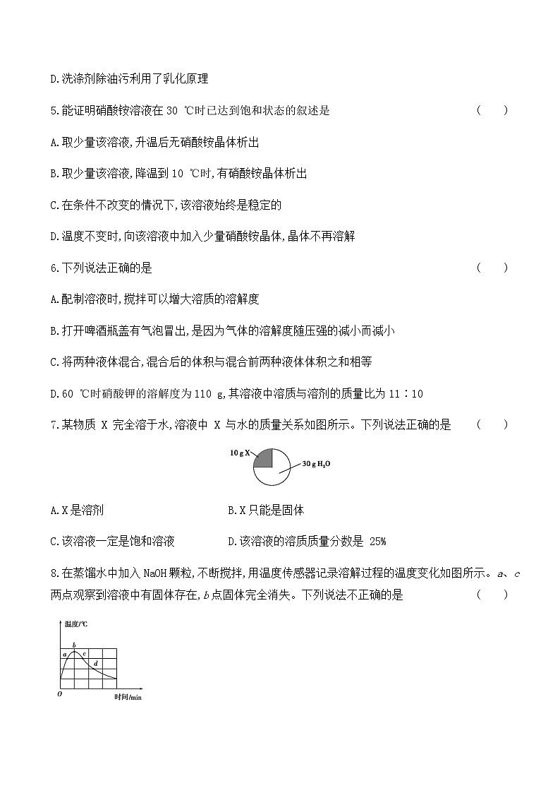 沪科版 初中化学 九年级(下册)  第6章综合能力检测卷02