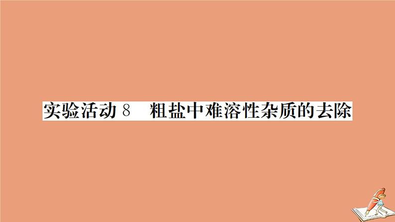 贵州专版2020秋九年级化学下册第十一单元盐化肥实验活动8粗盐中难溶性杂质的去除作业课件新版新人教版02