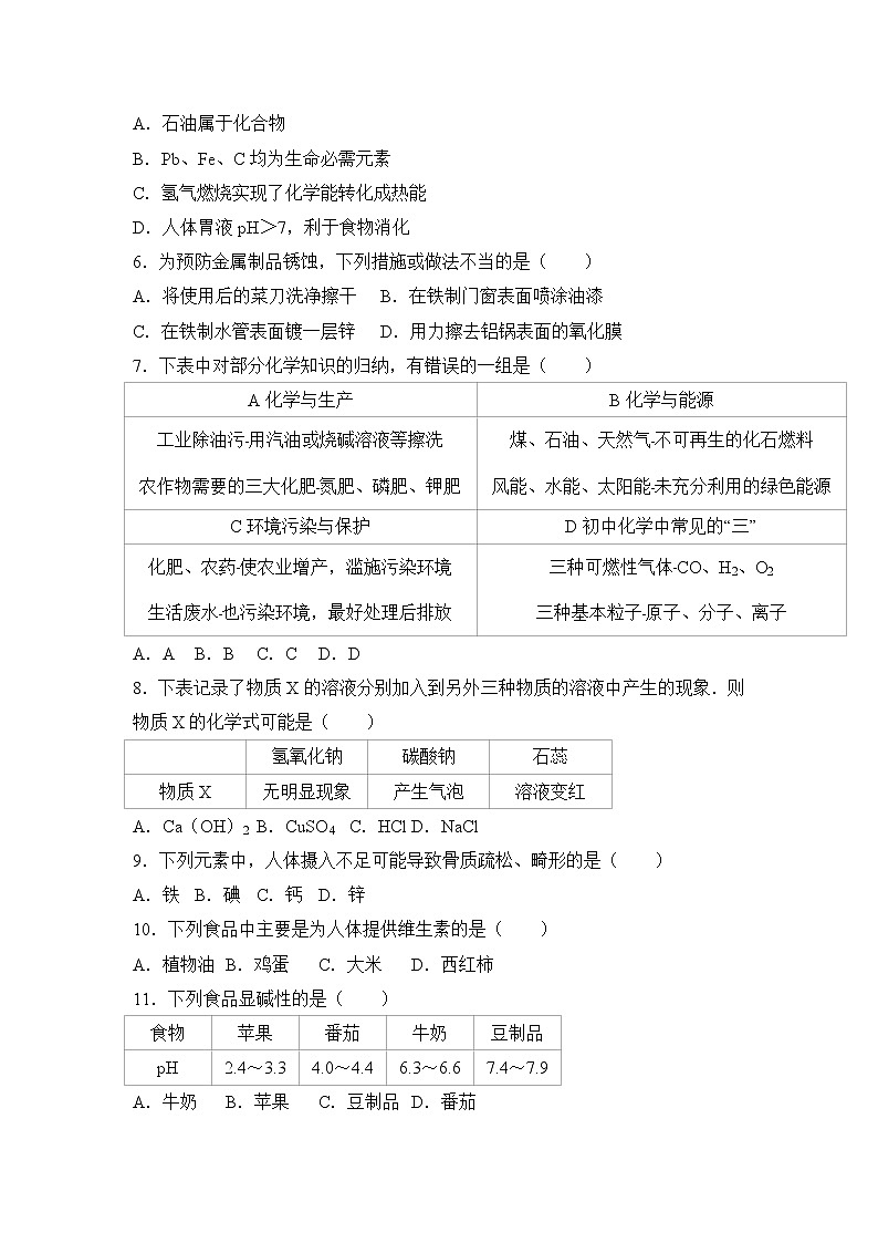 2017年安徽省合肥市庐江县校级中考化学一模试卷（解析版）第2页