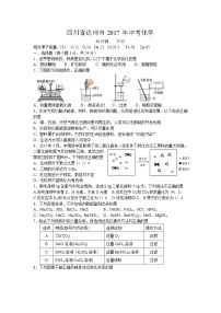 2017年四川省达州市中考化学试题（word版,含答案）