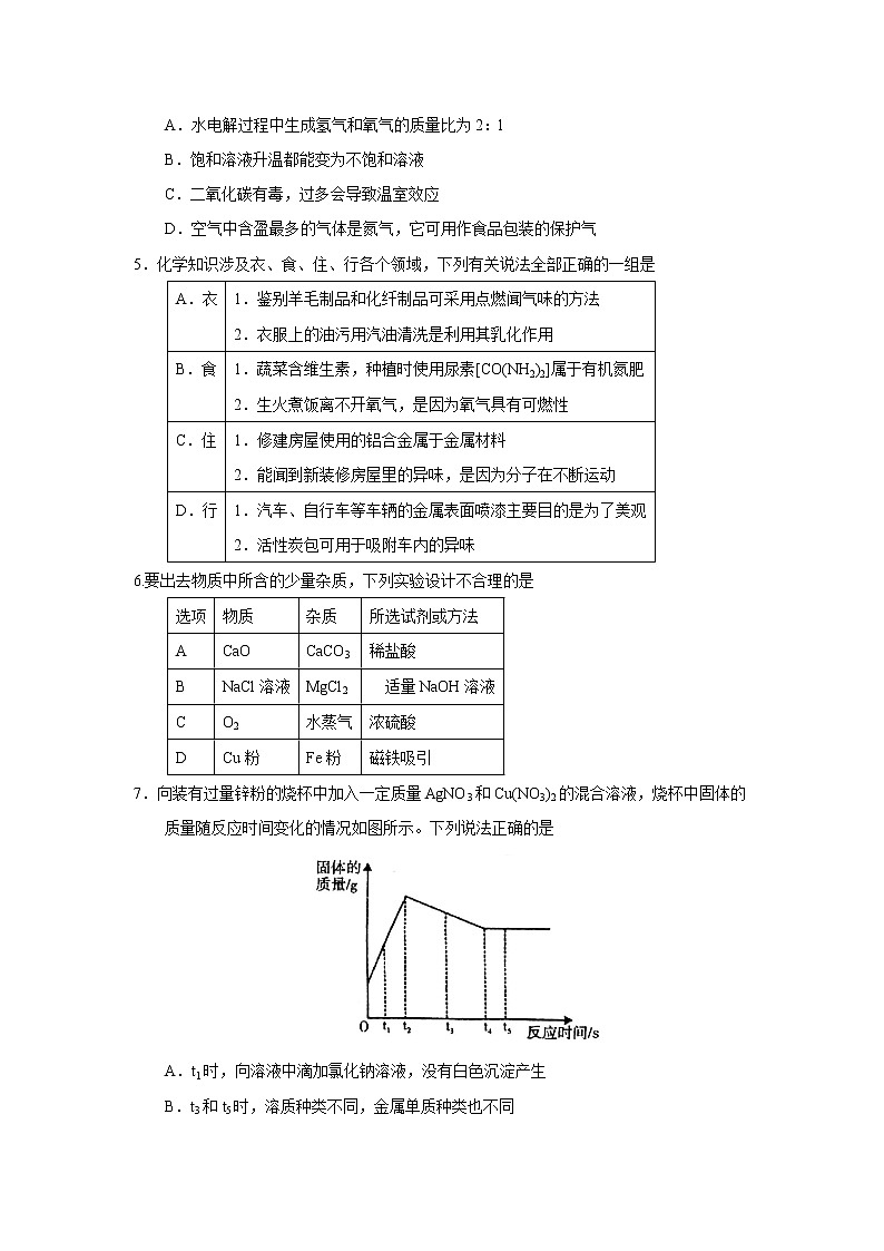 2017年四川省遂宁市中考化学试题（精校word版,无答案）02