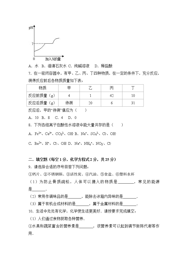 2017年贵州省黔东南州校级中考化学模拟试卷（解析版）02