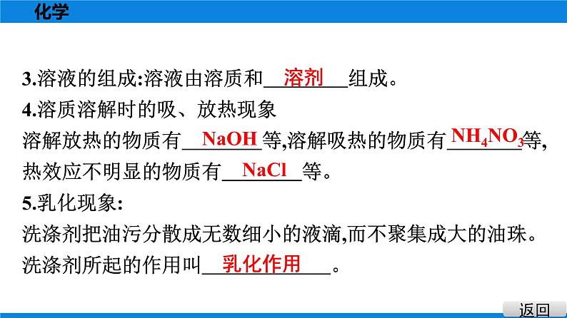 备战2021广东中考化学课堂教本第一部分 考点六 溶液 课件03