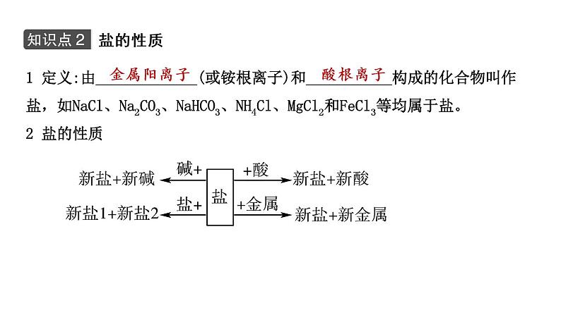 2021年春鲁教版化学中考第一轮复习课件 第8单元 盐及其性质08