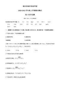 重庆市九龙坡区重庆实验外国语学校2020-2021学年九年级上学期期末化学试题