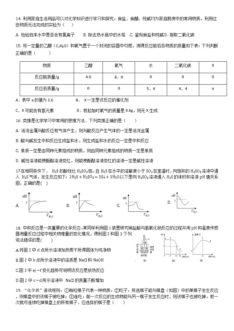 山东省枣庄市2020-2021学年上学期期末化学检测第3页