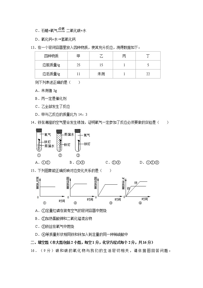 2020-2021学年广东省东莞市石碣新民学校九年级（上）期末化学试卷      解析版第3页