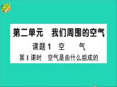 九年级化学上册第二单元我们周围的空气课题1空气第1课时空气是由什么组成的作业课件新版新人教版20201202111