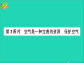 九年级化学上册第二单元我们周围的空气课题1空气第2课时空气是一种宝贵的资源保护空气作业课件新版新人教版20201202112