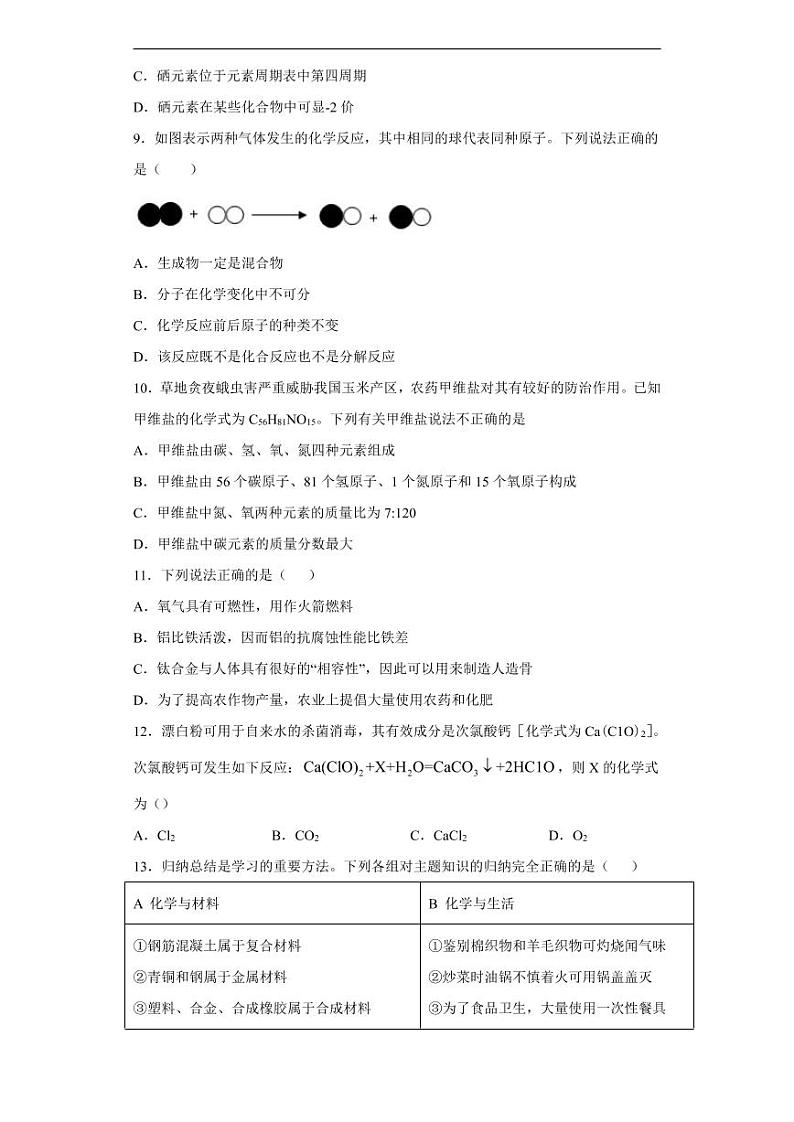 黑龙江省龙东地区2020年中考化学真题-含解析03