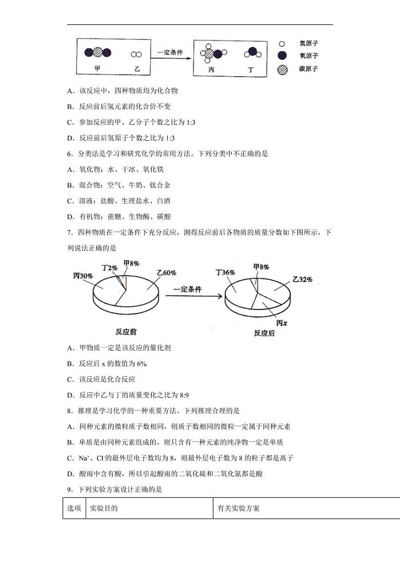 内蒙古通辽市2020年中考化学真题含解析02