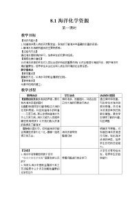 初中化学鲁教版九年级下册第八单元  海水中的化学第一节  海洋化学资源第一课时教案