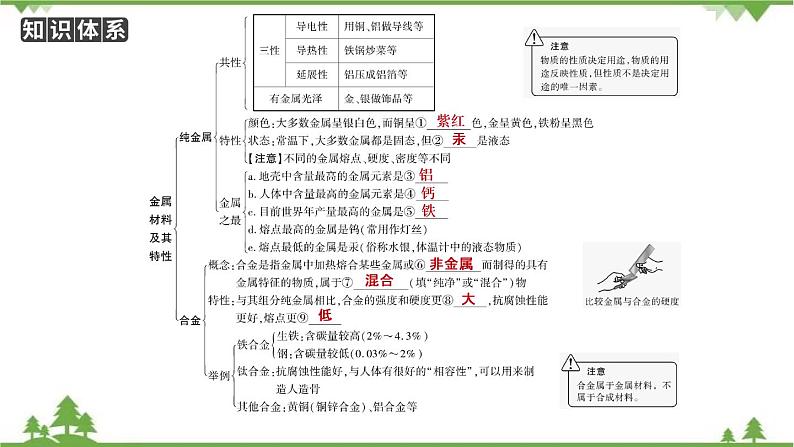 2021年人教版九年级化学中考知识点专题复习：金属材料、金属资源的利用和保护 教学课件PPT02