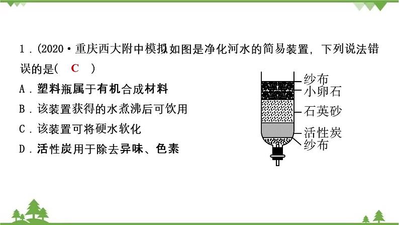 2021年人教版九年级化学中考知识点复习： 水、氢气 教学课件PPT08