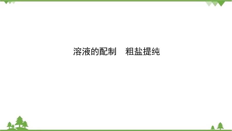 2021年人教版九年级化学中考知识点复习： 溶液的配制 粗盐提纯 教学课件PPT第1页