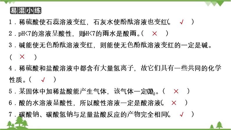 2021年人教版九年级化学中考知识点复习： 酸碱盐的化学性质 中和反应 教学课件PPT第2页