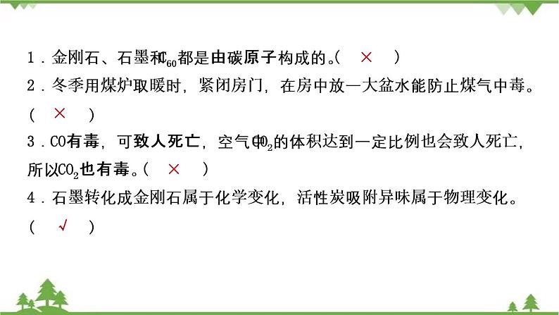 2021年人教版九年级化学中考知识点过关复习： 碳和碳的氧化物 教学课件PPT06