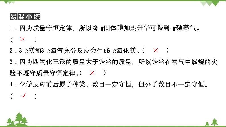 2021年人教版九年级化学中考知识点复习： 质量守恒定律 教学课件PPT03